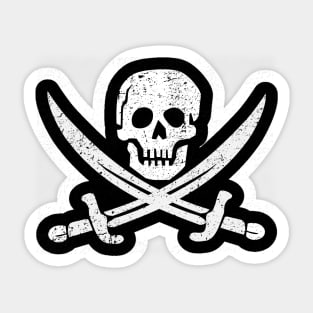 Pirate Jolly Roger distressed Sticker